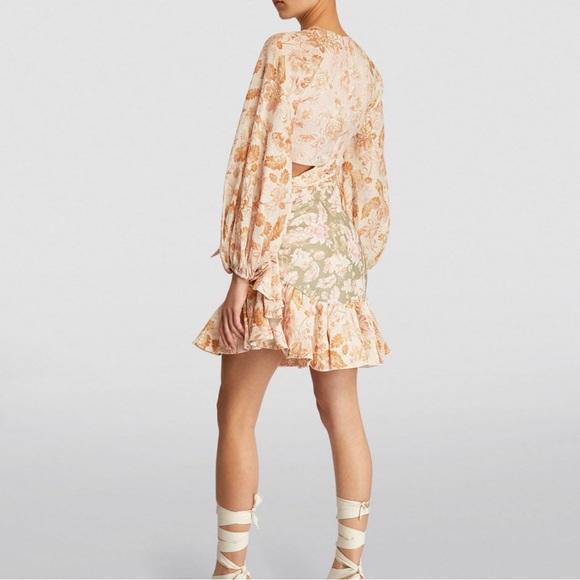 Zimmermann Floral Dress in Peach and Cream - Picture 4 of 4